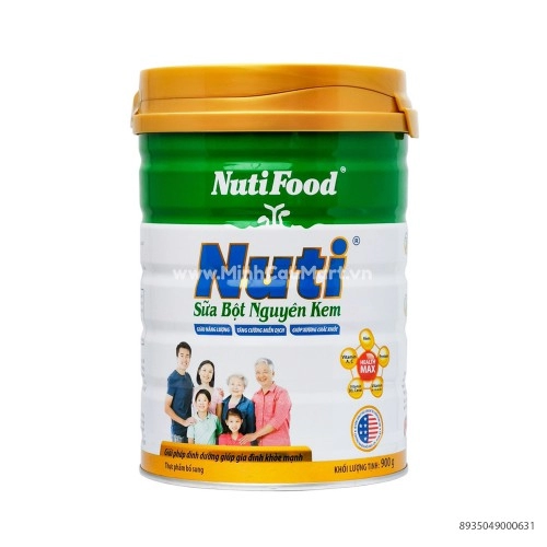 Sữa Bột Nguyên Kem Uống Luôn Nuti 900Gr